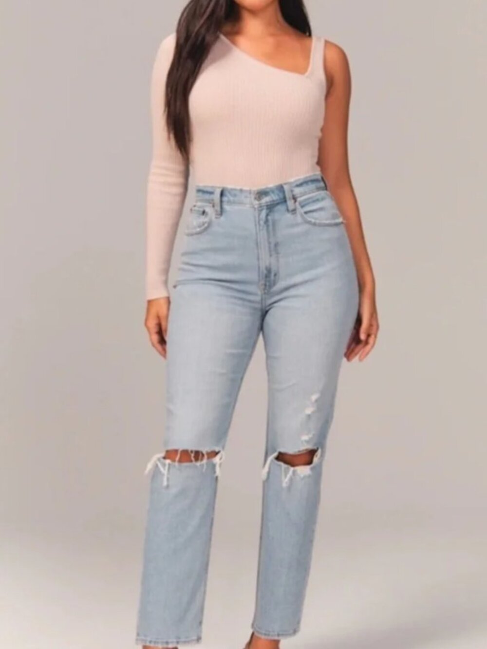 Abercrombie & Fitch Ultra High Rise The Ankle Straight Jean | 30/10R